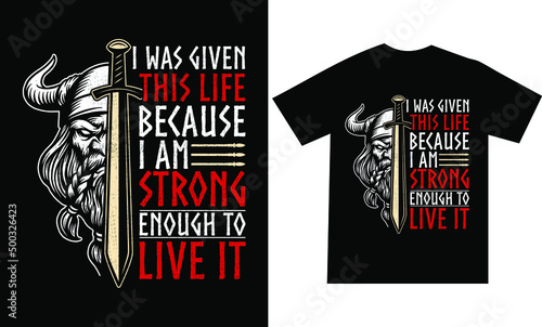 Viking Tshirt design or printable vector template