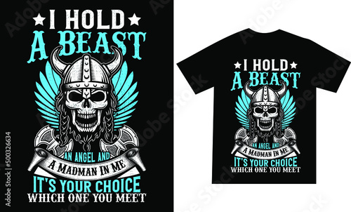 Viking Tshirt design or printable vector template