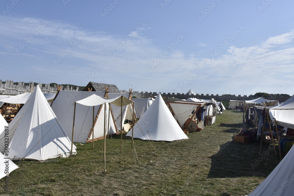 obóz Słowian i Wikingów, rzemiosło, inscenizacja grodu na wyspie Wolin, 