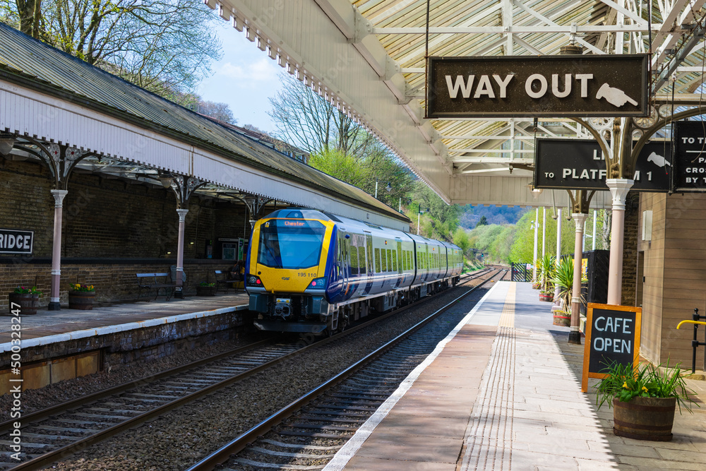 Naklejka premium train in the station