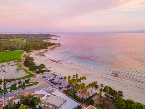 Sunset in Sa Coma, Mallorca photo