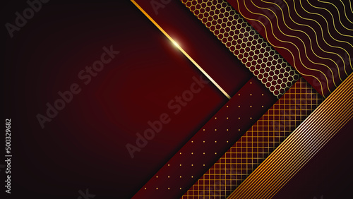 Red and gold luxury background. Vector illustration.