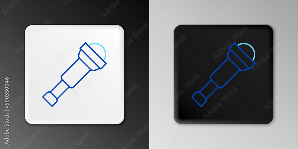 Line Spyglass telescope lens icon isolated on grey background. Sailor spyglass. Colorful outline concept. Vector Line Spyglass telescope lens icon isolated on grey background. Sailor spyglass. Colorful outline concept. Vector