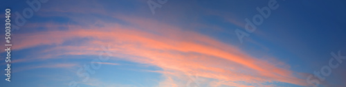 Bright clouds in the evening sky © Marina
