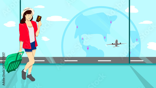Una hermosa y joven mujer, está lista para pasar unas maravillosas vacaciones en distintos lugares del mundo 