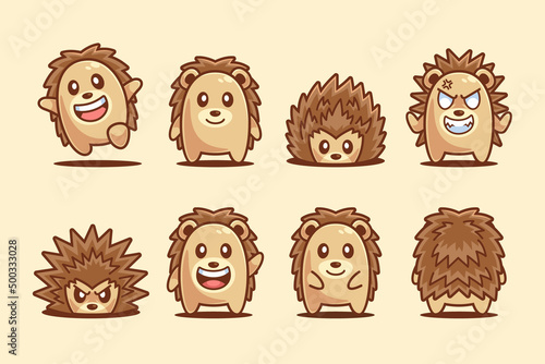 Collection of Hedgehog Cartoon Character