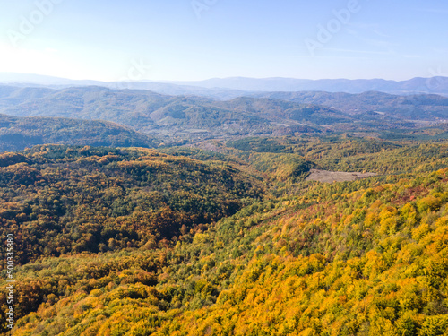 Autumn Landscape of Erul mountain near Kamenititsa peak  Bulgaria