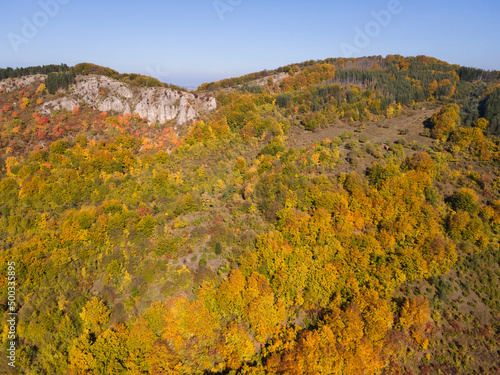 Autumn Landscape of Erul mountain near Kamenititsa peak, Bulgaria