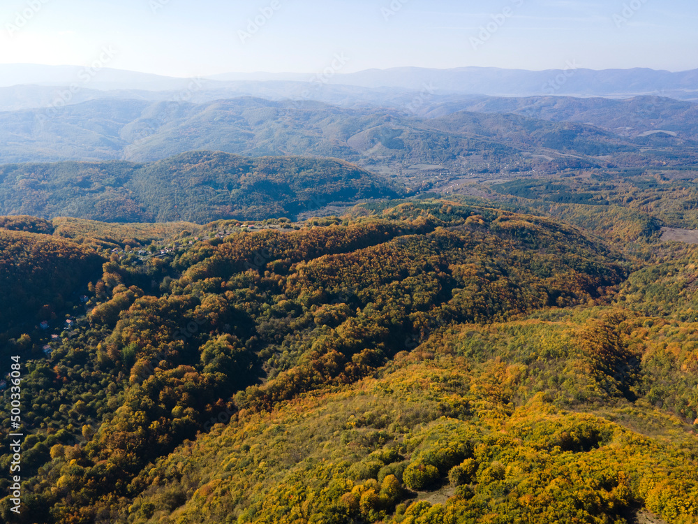 Autumn Landscape of Erul mountain near Kamenititsa peak, Bulgaria