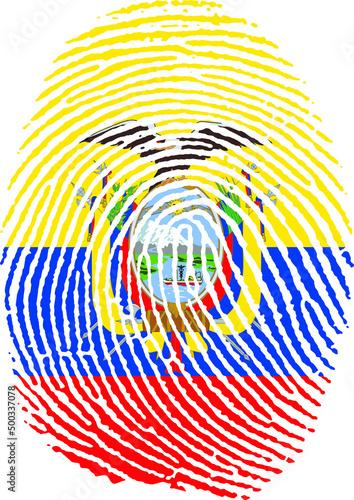 Illustration vectorisé de l'empreinte du drapeau de l'Equador