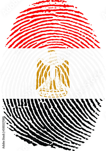 Illustration vectorisé de l'empreinte du drapeau de l'Egypte