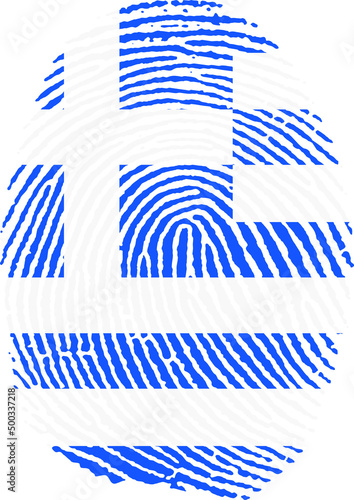 Illustration vectorisé de l'empreinte du drapeau de la Grèce