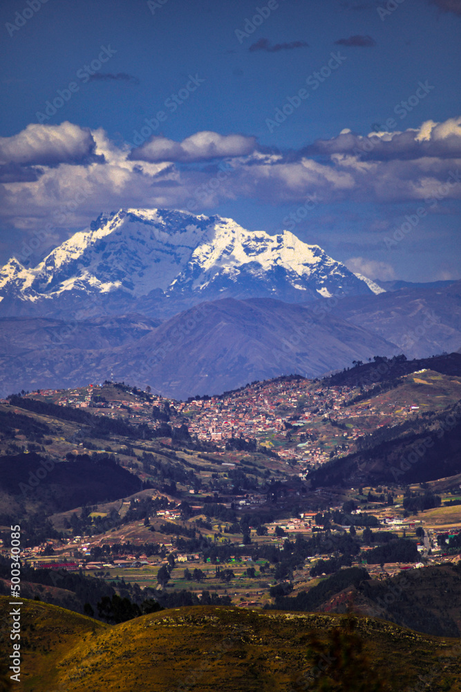 Ausangate mountain and city, Cusco - Perú