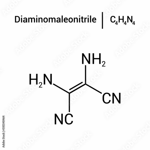 chemical structure of Diaminomaleonitrile (C4H4N4)