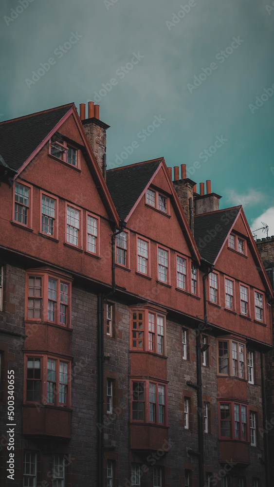 Fototapeta premium Houses in Edinburgh, Scotland.