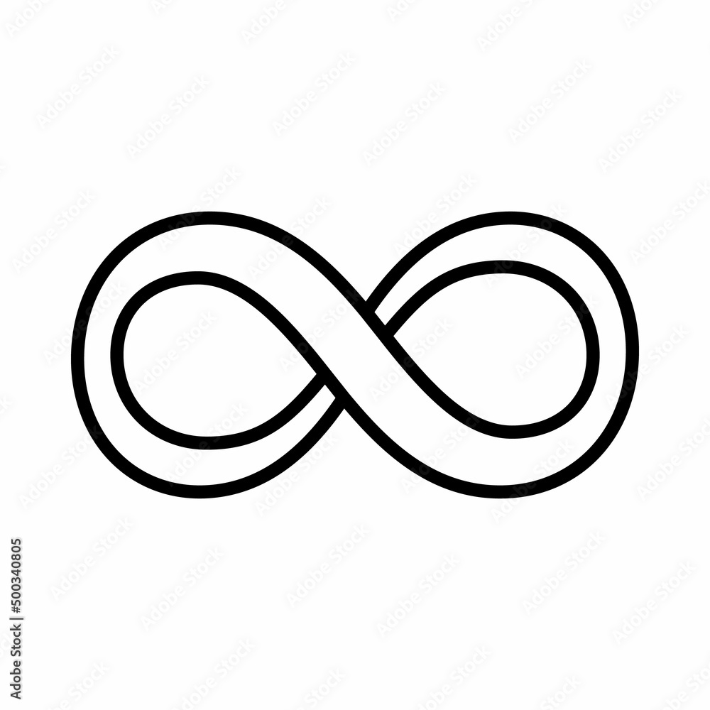 Black infinity symbol (∞) in mathematics Black infinity symbol (∞) in mathematics