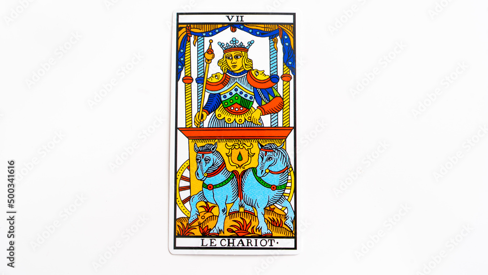 Fototapeta premium Le chariot tarot card