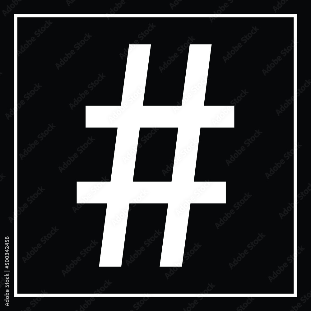 Fototapeta premium Hashtag sign vector Illustration. eps 10