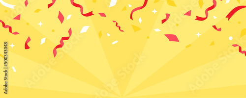 カラフル・可愛い紙吹雪のベクターフレーム素材