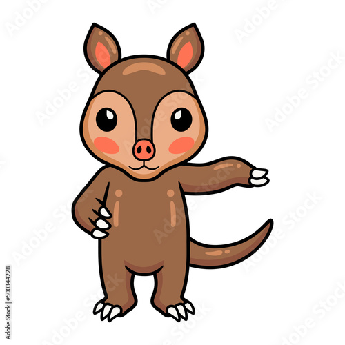 Cute little aardvark cartoon posing