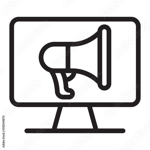 online marketing line icon