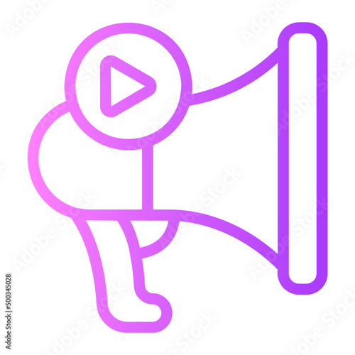 video marketing gradient icon