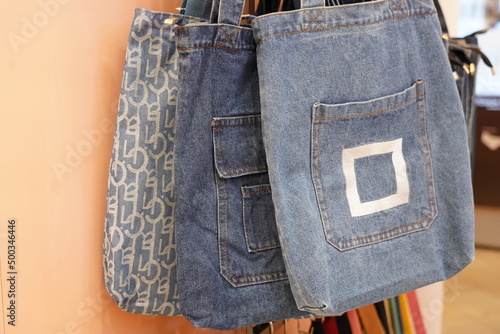 blue jeans bags