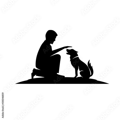 Dog training logo ideas on a white background become a brand symbol for your business, the concept of dog training icons