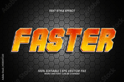 Editable Text Effect Faster 3D Style
