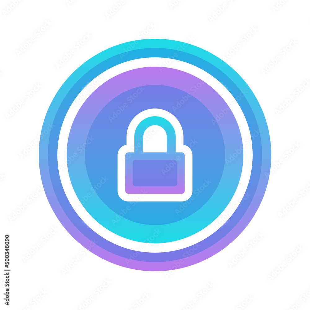 coin lock gradient logo design template icon coin lock gradient logo design template icon