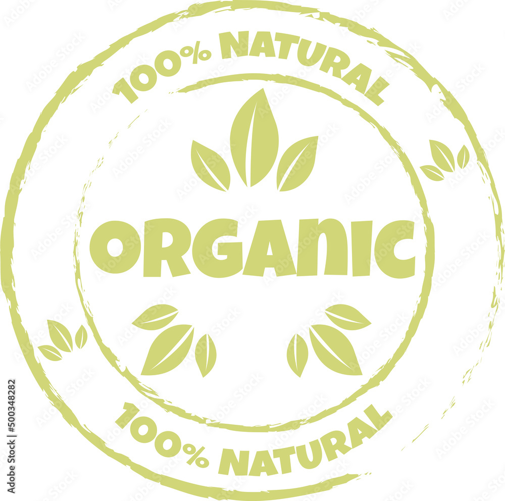 Organic and natural products sticker, label, badge and logo Organic and natural products sticker, label, badge and logo