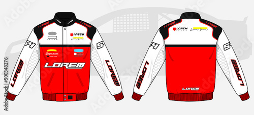 Racing jacket colorful mockup template hoodie car motorcycle