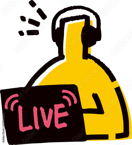 ネット配信をする棒人間