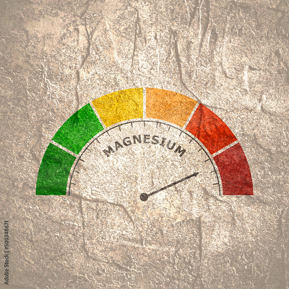 Magnesium level abstract scale. Food value measuring Stock Illustration