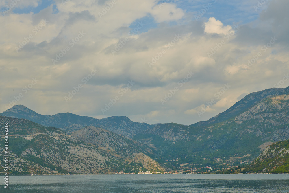 mesmerizing landscape of mountains and bay in montenegro