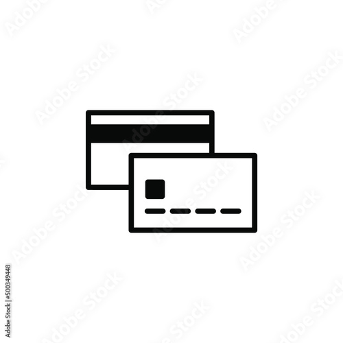Credit Card, Payment Solid Line Icon Vector Illustration Logo Template. Suitable For Many Purposes.