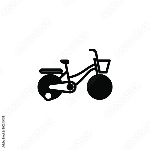 Bike, Bicycle Solid Line Icon Vector Illustration Logo Template. Suitable For Many Purposes.