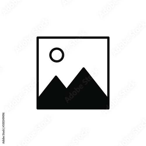 Picture, Gallery, Image Solid Line Icon Vector Illustration Logo Template. Suitable For Many Purposes.