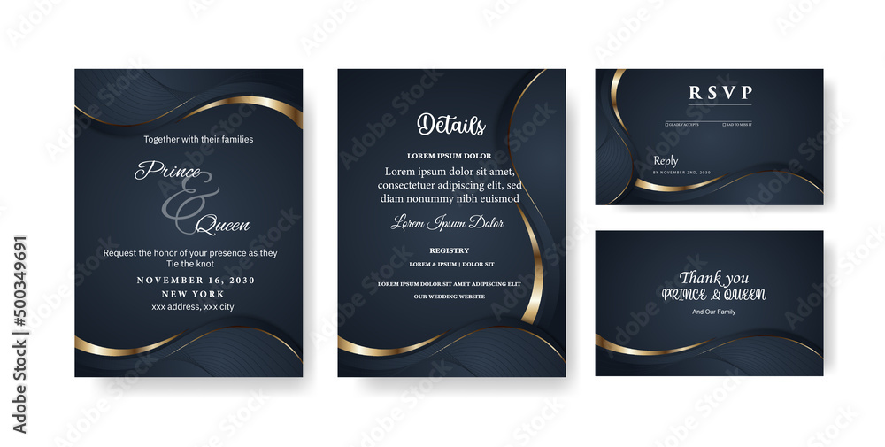 luxury wedding invitation card template