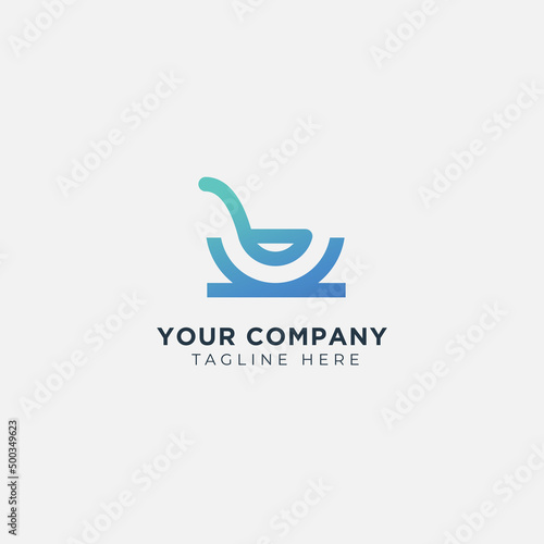 simple bowl for soup and food restaurant logo