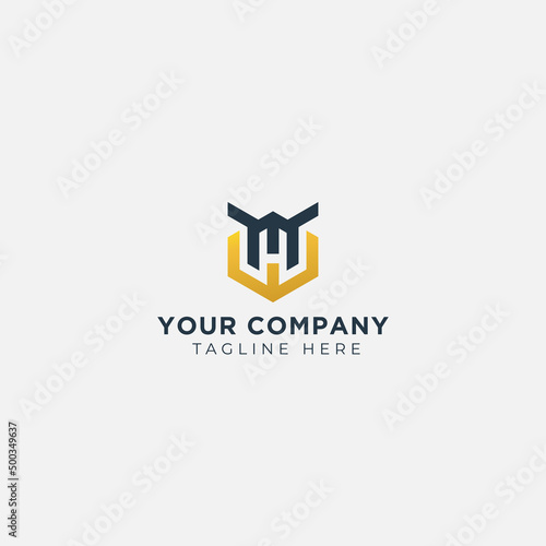 simple letter M W logo vector