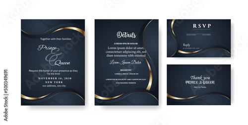 luxury wedding invitation card template