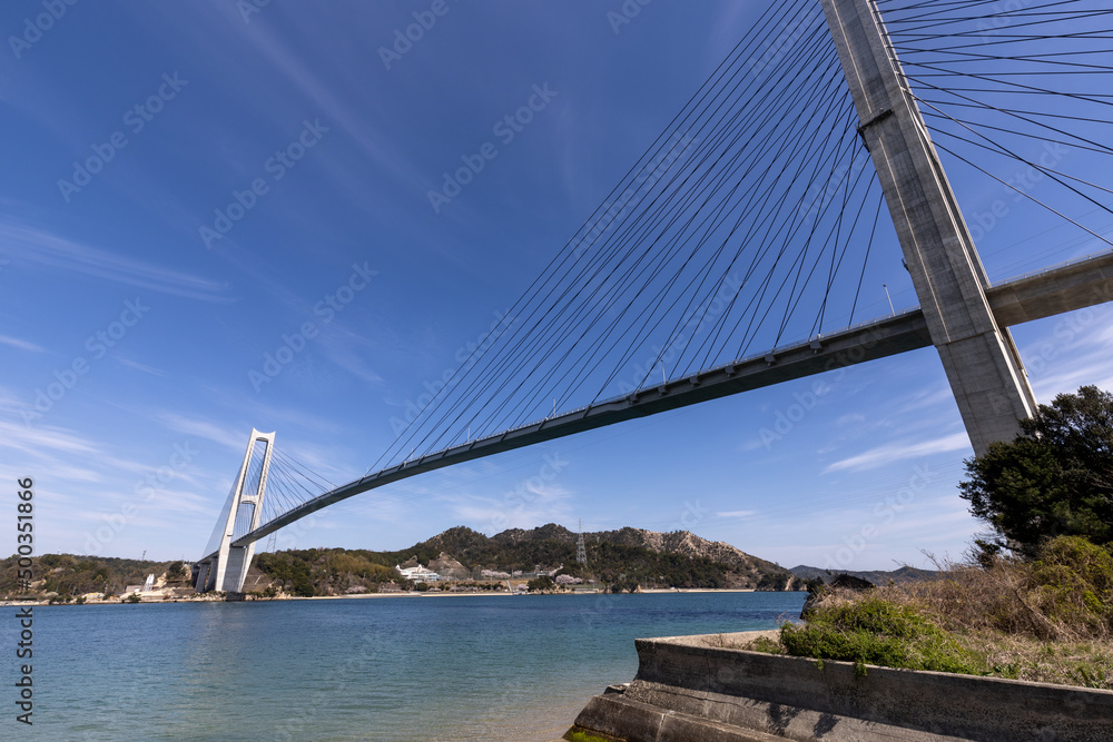 Obraz premium ゆめしま海道 岩城橋（愛媛県上島町 岩城島と生名島）