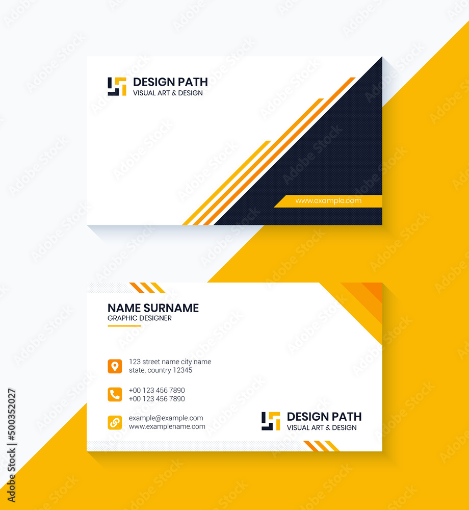Simple Business Card Template Design with Logo or Icon for Your Business Simple Business Card Template Design with Logo or Icon for Your Business