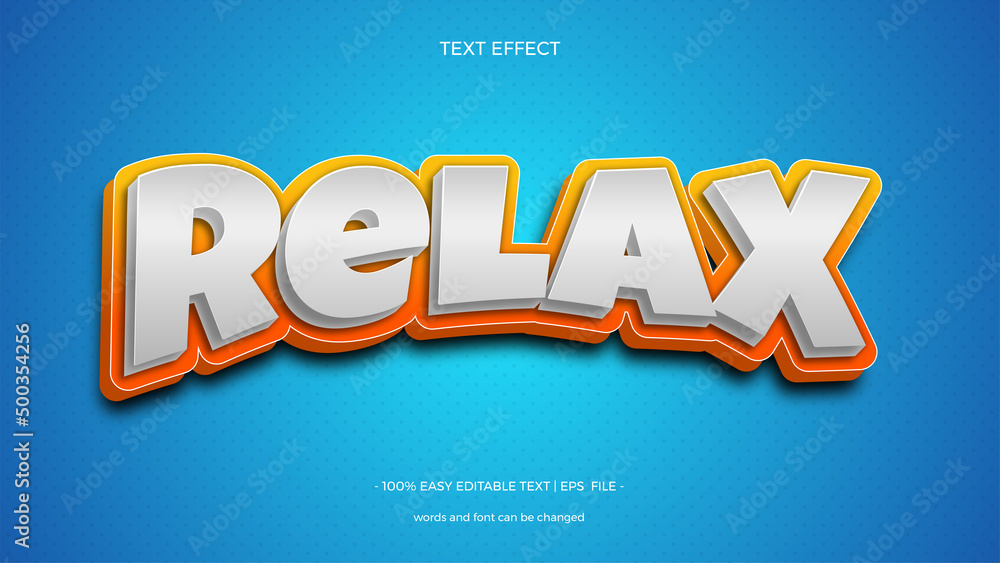 Obraz premium Relax text effect