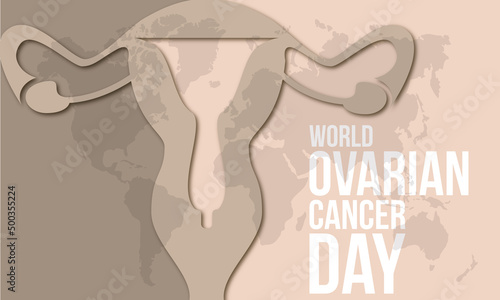 World Ovarian Cancer Day. Health awareness concept for banner, poster, card and background design.