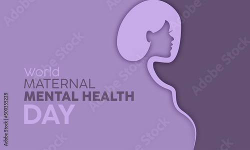 World maternal mental health day. Health awareness day concept for banner, poster, card and background design. photo