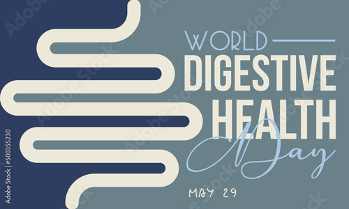 World Digestive Health Day. theme is Obesity awareness vector concept for banner, poster, card and background design.