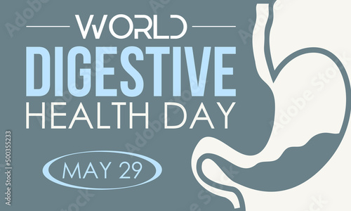 World Digestive Health Day. theme is Obesity awareness vector concept for banner, poster, card and background design.