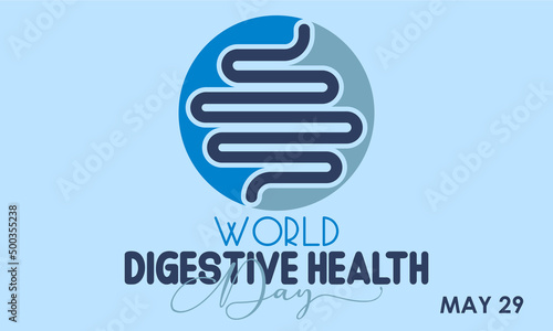 World Digestive Health Day. theme is Obesity awareness vector concept for banner, poster, card and background design.